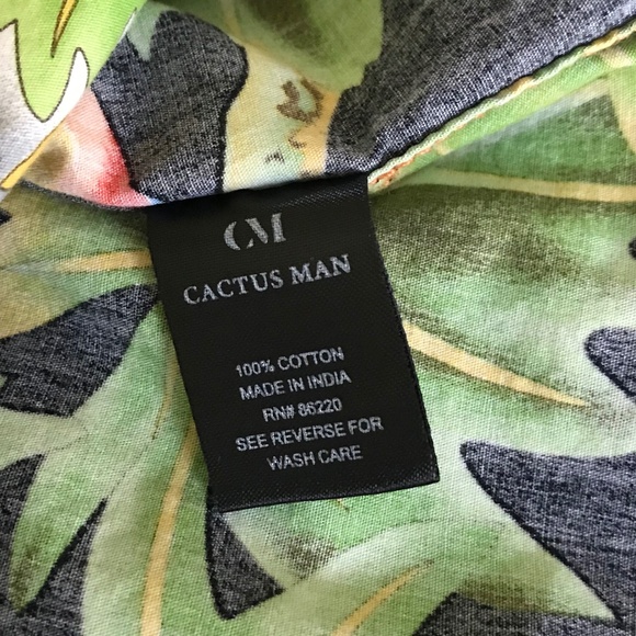 Cactus Man, Size M (slim fit), Tropical Shirt - Picture 6 of 7